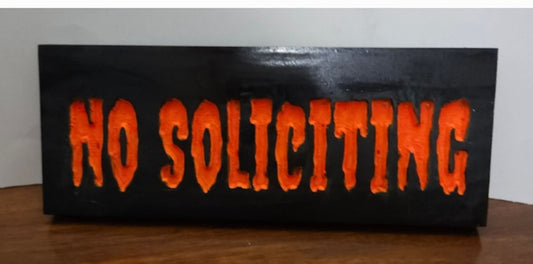 Halloween No Soliciting sign